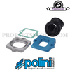 Intake Manifold Polini 360° - 35mm for Carburetors 24mm - 30mm PHBH, VHSH, PWK for Piaggio 50cc 2T
