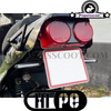 License Plate Holder - Lights Black - HI:PE for PGO Big-Max 50cc 2T