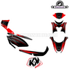 Decal Kit Kutvek Black/Red for Yamaha Zuma 50F 2012+