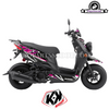 Decal Kit Predator Kutvek Black/Pink for Yamaha Zuma 50F 2012+