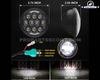 Headlight With LED - Black Angel Eyes - (5.75")
