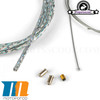 Throttle Cable Kit Universal MotoForce Racing Lazer Chrome (1.2mm x 2 Meters)