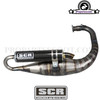 Exhaust SCR Corse HandMade 70cc (Aluminium Black & Carbon) for Minarelli Vertical