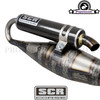 Exhaust SCR Corse HandMade 70cc (Aluminium Black & Carbon) for Minarelli Vertical