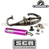 Exhaust SCR Corse HandMade 70cc (Aluminium Black & Carbon) for Minarelli Vertical