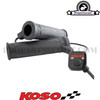 Heated Grips Kit Koso Black for scooters, motorcycles 130mm (Heated Thumb)