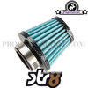 Air Filter Power Straight Carbon/Blue (35mm)