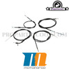 Bowden Cable Set Motoforce for Yamaha Bws'r/Zuma 1988-2001 2T (4PCS)