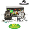 Cylinder Kit Top Performances Black Trophy 70cc-12mm for Piaggio 2T (LC)