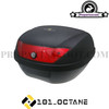 Top Case Maxi Trunk Black, Lock with 2 Keys, Red Lens (51L)