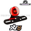 Tail Light LED Circular Black-Line with License Plate Holder (Universal)