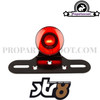 Tail Light LED Circular Black-Line with License Plate Holder (Universal)