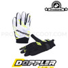 MX Gloves Doppler White / Neon Yellow