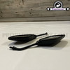 Mirror Set Rhombical Black M8 Thread, Right Side Mirror with Left-Hand Thread