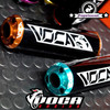 Silencer Voca Aluminum - Black CNC Colour End Caps 50cc/70cc/80cc/90cc