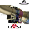 Exhaust KRM Titanium / Blue 80cc - 90cc for Derbi