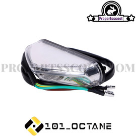 Rear Light LED Clear Glass 82x22mm (Universal)