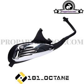 Exhaust for Aprilia Scarabeo, Piaggio Fly, Vespa Primavera 50cc 4T (2V)