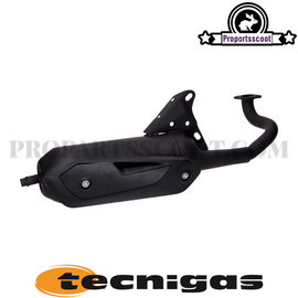 Exhaust System Tecnigas Silent Pro Black for PGO & Genuine 50cc 2T