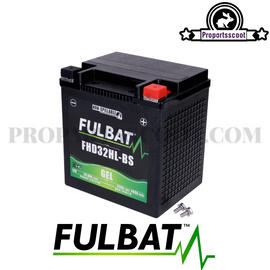 Fulbat FHD32HL-BS GEL Battery for Harley-Davidson (32Ah)