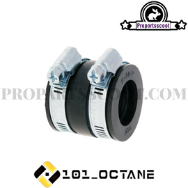 Carburetor to Manifold Connector Rubber Included Ring Clips (20mm Flange)