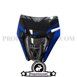 Terzo KTM-Style LED Headlight Plate with Most Blue Graphics Kit