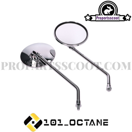 Mirror Set M8 Thread Chromed Round Shape