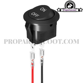 Switch Round Black 12V (On/Off)