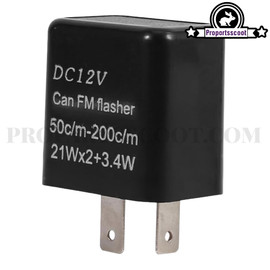 Turn Signal Flasher Relay Speed Adjustable Indicator - (2-Pin)