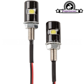 License Plate Screw witch Led Black x2)