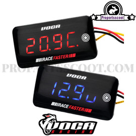 Thermometer Display Voltmeter Voca V-Temp (Touch) Blue Or Red (0-120°C)
