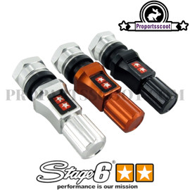 Tire Valve Stage6 CNC Straight (Orange Or Chrome Or Black)