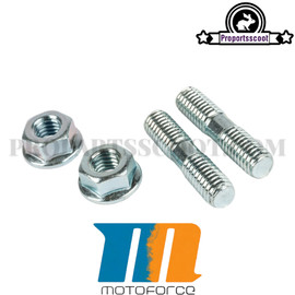 Exhaust Stud Bolt Set + Nuts M6x26mm (4PCS)