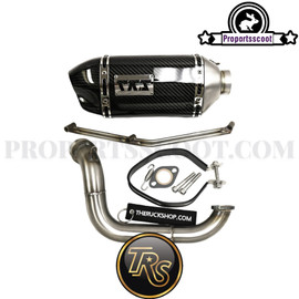 Exhaust System TRS Full Carbon Dual Outlet for Honda Ruckus GY6 125-180cc 4T