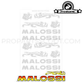 Stickers Sheet Malossi Silver Chromed (11,5x16,8cm)