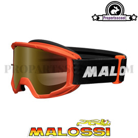 Malossi Mask with Orange Mirrored Lens