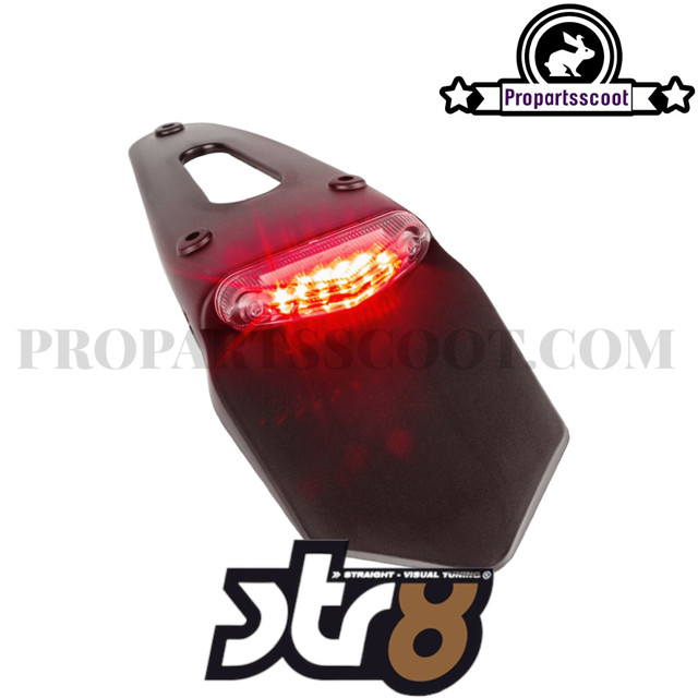 License Plate Holder Enduro with Led Tail Light Transparent for Motorcycle