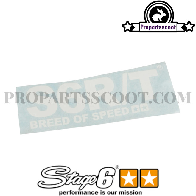 Sticker Stage6 R/T Plotted White (140x48mm)