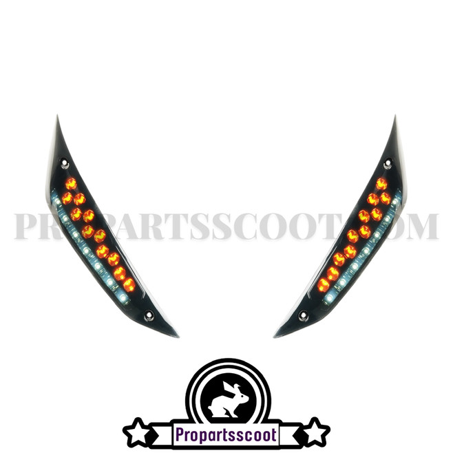 Indicators Front - Smoked LED for Piaggio 50cc 2T & 4T