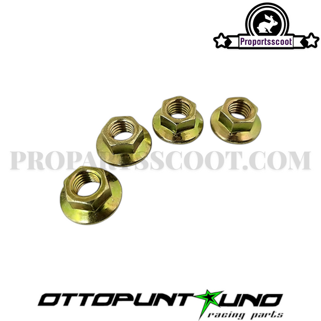 M7 Flanged Nuts for Cylinder Head with 10mm Hexagon (4 Pcs)