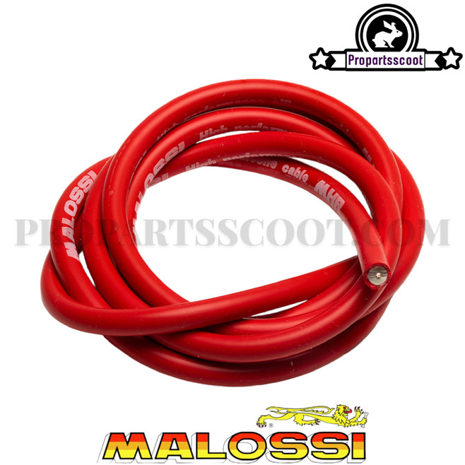 Ignition Cable Malossi Silicone (50cm - 7mm) Red