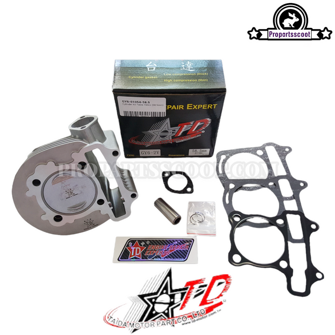 Cylinder Kit Taida 160cc — (58.5mm) for Honda GY6 125-150cc (54mm)