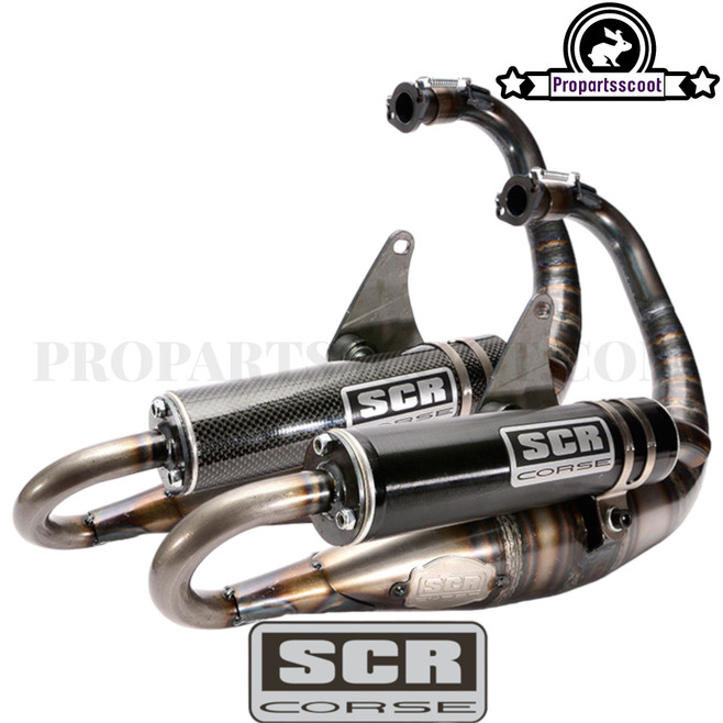 Exhaust SCR Corse HandMade 70cc (Aluminium Black & Carbon) for Minarelli Vertical