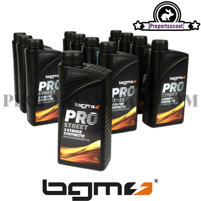 Oil BGM Pro Street 2-Strokes Synthetic - 12 Pack (1000ml)