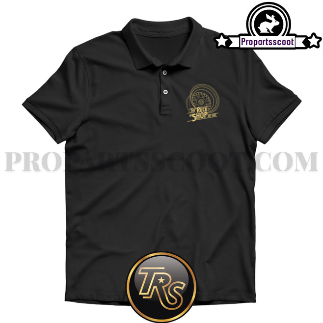 TRS Wheel Logo Gold Embroidered Men's Polo Shirt