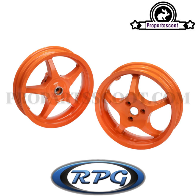 13 Inch Rim Kit Orange for Yamaha Bws'r/Zuma 1988-2002 & Yamaha Bws/Zuma 2002-2011 and Zuma 50F & X 50 2012+