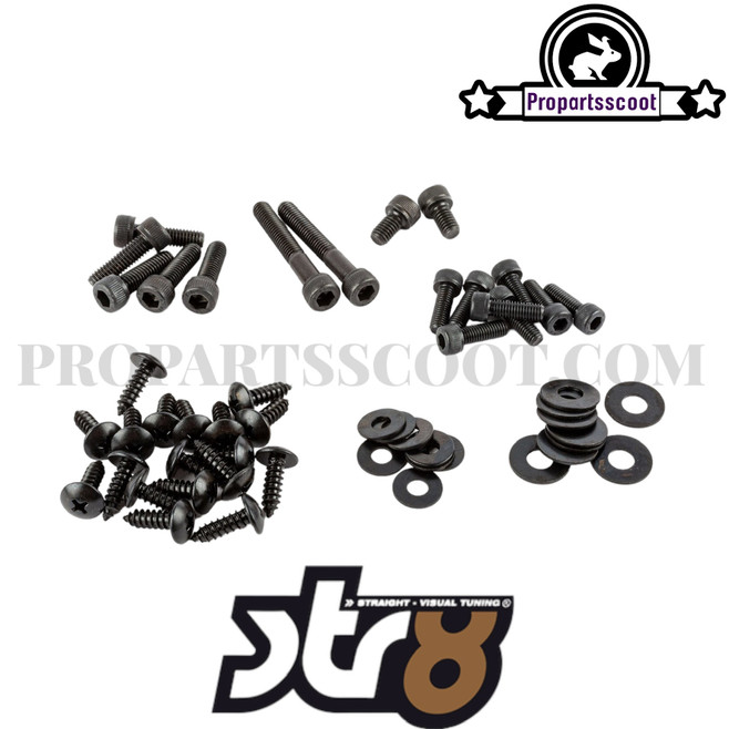 Fairing Screws Steel Black for Yamaha Bws'r/Zuma 1988-2001 2T