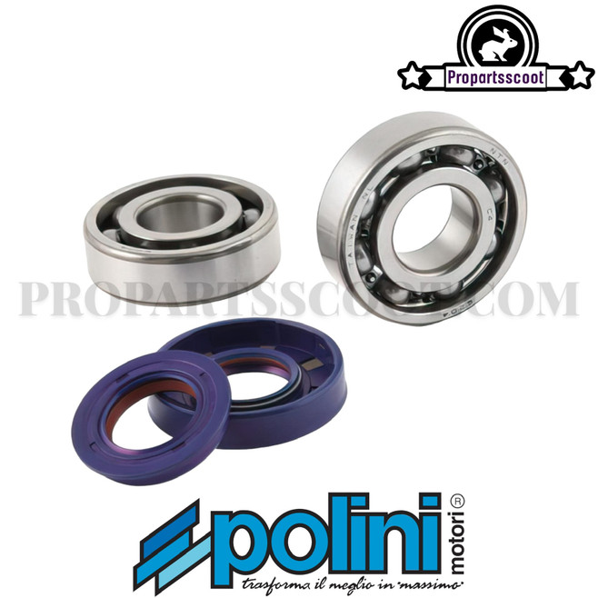 Crankshaft Bearings Polini + Oil Seals for Minarelli