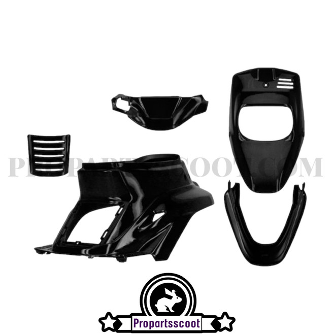 Complete Fairing Kit Mat Black for Yamaha Bws'r/Zuma 1988-2001 2T (5PCS)