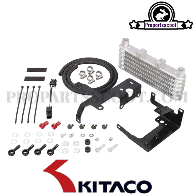 Kitaco Super Oil Cooler Kit 5 Row for Honda Grom MSX 125cc 2022+ 4T (Compatible with Kitaco Clutch Cover Kit)